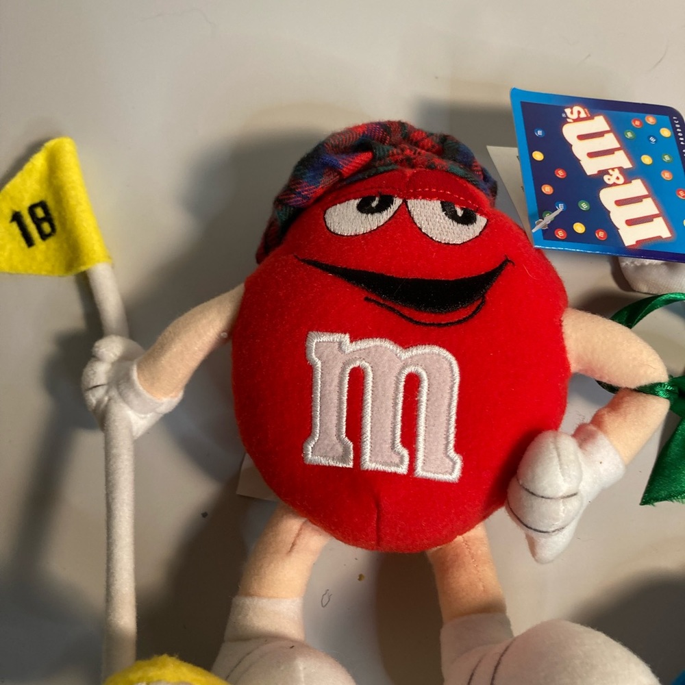 M&m s 2001 red golf plush.